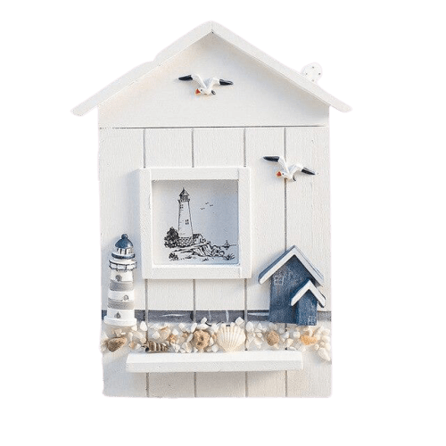 Boîte à clés murale design en métal blanc Home Sweet Home