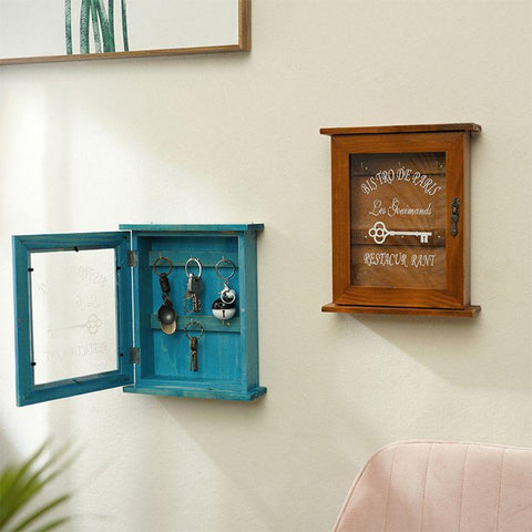 Ancienne Armoire Boîte à Clefs en bois vintage pour la maison pas Ancienne Armoire Boîte à Clefs en bois vintage pour la maison pas